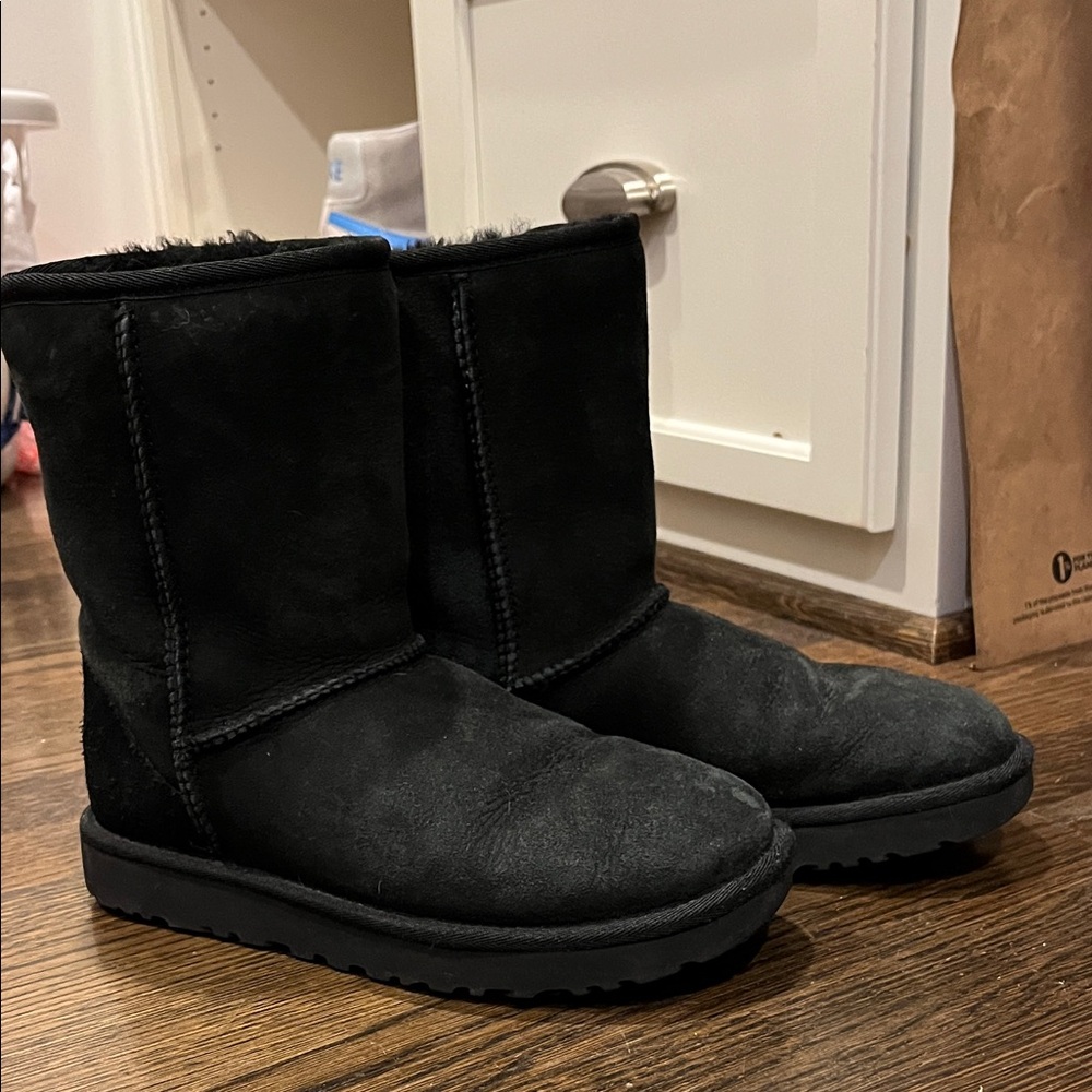 UGG Black Shearling Lined Boots